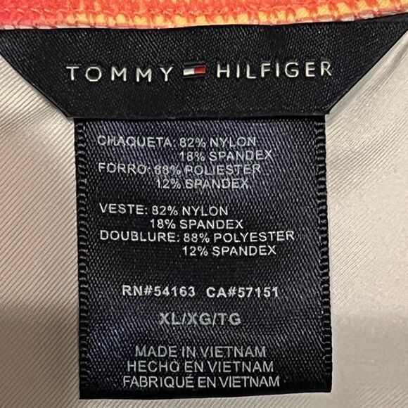 Tommy Hilfiger Tie-Dye Tie-Front Bikini Top Swirl Hot Pink XL NWT - Picture 6 of 9